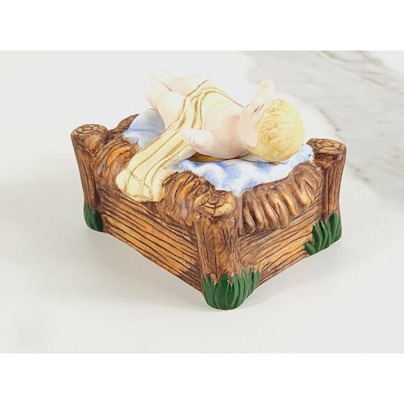 Kinkade Christ Child Baby Jesus 2 1/4" Hawthorne Village 2001 Holy Family Vtg - Picture 5 of 13